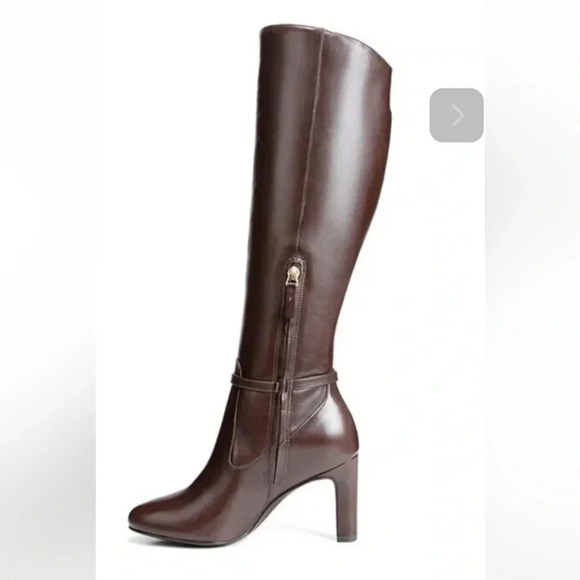 Naturalizer 🆕 NEW Henny Riding Leather Boot, Knee Rising Size 8 1/2 - Picture 2 of 9